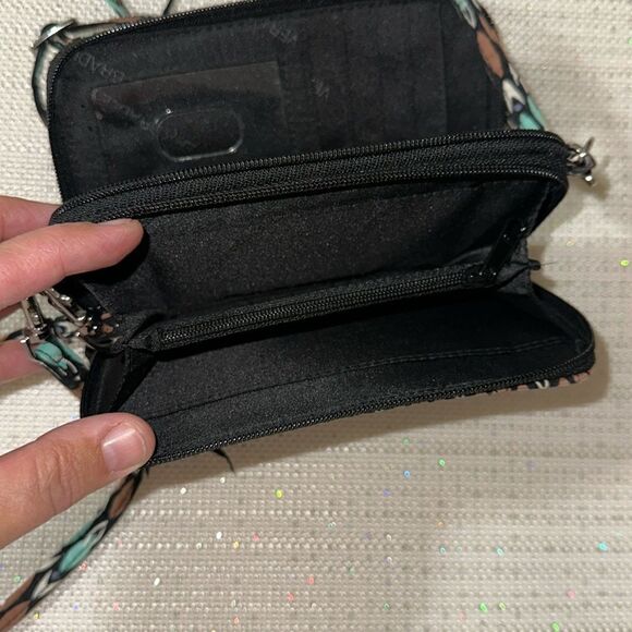 VB Brown RFID Sierra Stream All in One Crossbody Bag Wallet Wristlet Organizer - Picture 13 of 16